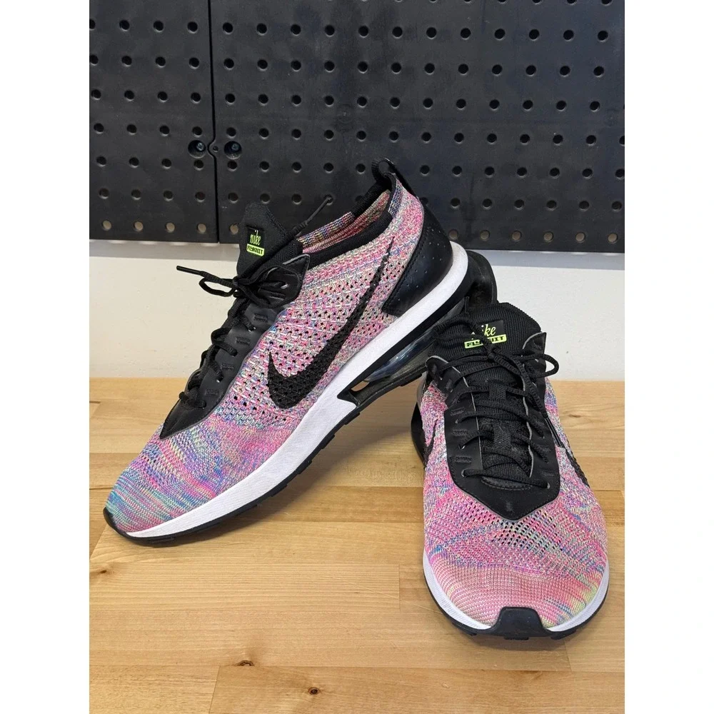 Nike Air Max Flyknit Racer Mens Ghost Green Pink‎ Blast DJ6106-300 Size 10.5